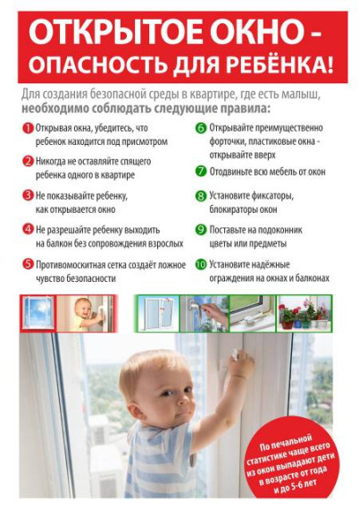 Открытое окно – опасность для ребенка!.